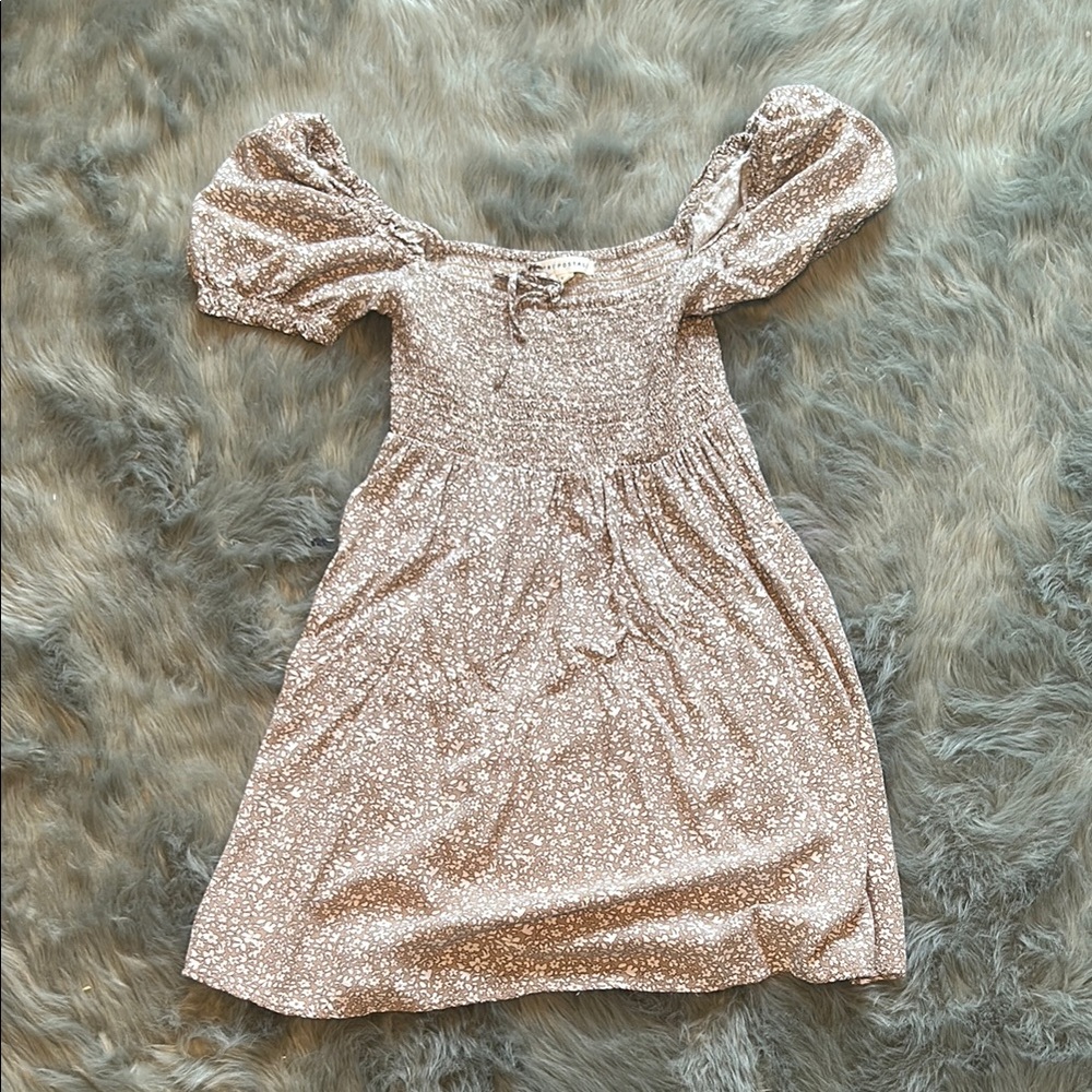 Aeropostale Pink Puff Sleeve Off-Shoulder Sundress